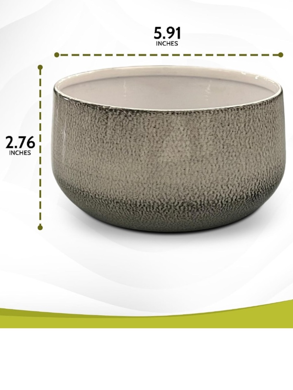 6” Mini Bella Bowl Planter in Dusted Pearl - Picture 2 of 8